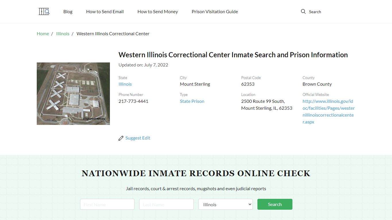 Western Illinois Correctional Center Inmate Search ...