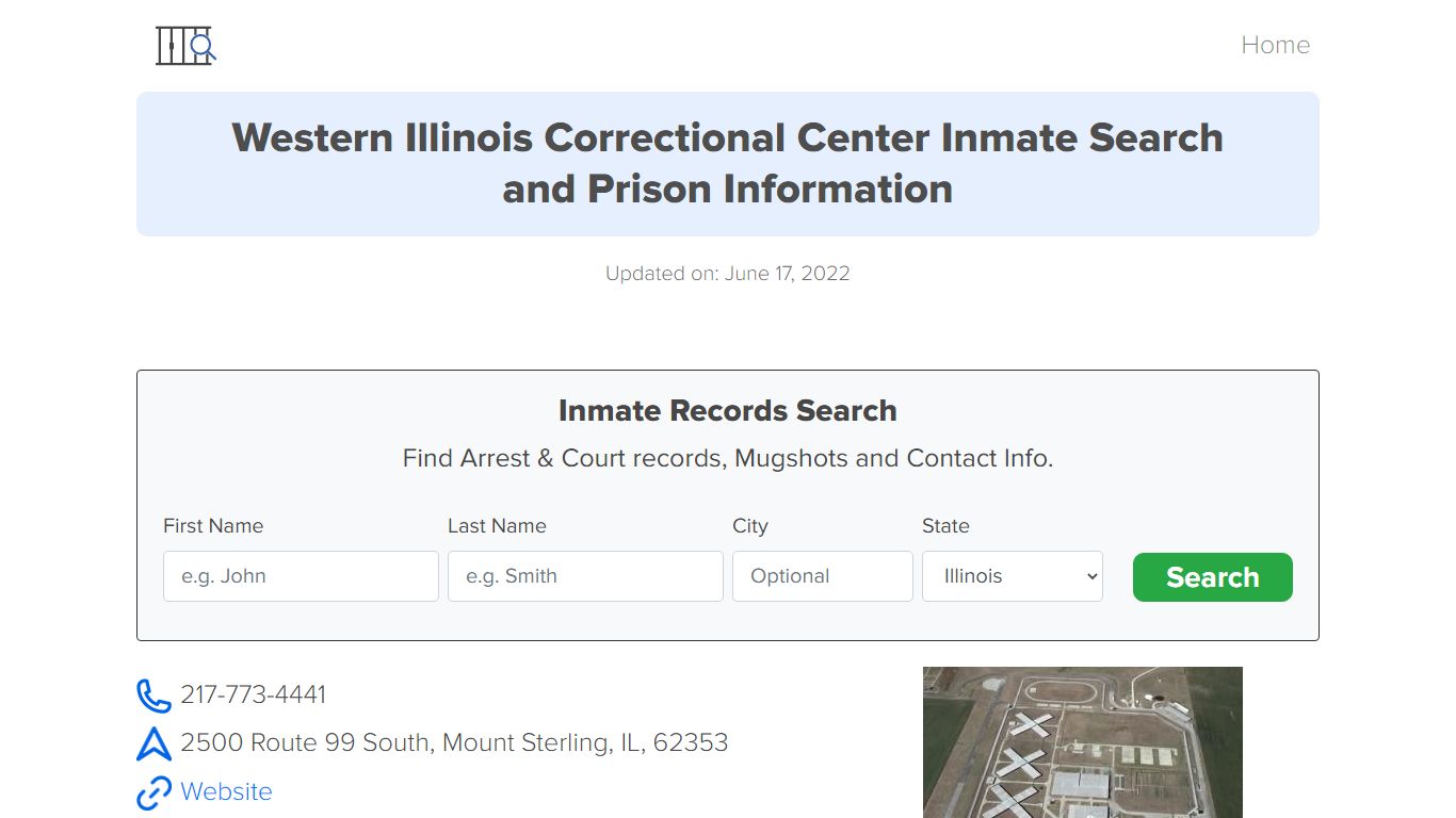 Western Illinois Correctional Center Inmate Search ...